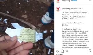 Postingan Viral Celedug sobekan alquran