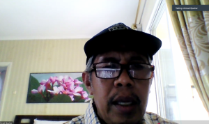 Tangkapan layar - Ketua Komisi Penelitian, Pendataan, dan Ratifikasi Pers Dewan Pers Ahmad Djauhar memberi pengantar untuk hasil survei Superintending Company of Indonesia (Sucofindo) pada acara "Peluncuran Hasil Survei Indeks Kemerdekaan Pers Indonesia Tahun 2021" yang diselenggarakan oleh Dewan Pers secara hybrid (gabungan daring dan tatap muka), Rabu (1/9/2021). ANTARA/Putu Indah Savitri/pri.