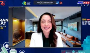 Tangkapan layar Juru Bicara Pemerintah untuk Penanganan COVID-19 dan Duta Perubahan Perilaku dr. Reisa Broto Asmoro dalam Siaran Sehat bertajuk “Vaksin COVID-19 di Indonesia” yang diikuti secara daring di Jakarta, Senin (20/9/2021). ANTARA/Hreeloita Dharma Shanti