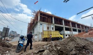 PROGRES: Revitalisasi Pasar Tagog Padalarang sudah mencapai 56 persen.