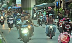Ilustrasi salah satu geng motor di Ibu Kota. ANTARA FOTO/Iggoy el Fitra