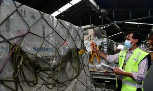 Kedatangan vaksin Pfizer menjadi tahap ke-69 kedatangan vaksin ke Indonesia memenuhi kebutuhan vaksin COVID-19 dan mempercepat pemberian vaksin ke secara nasional, Minggu (19/9/2021). (ANTARA/HO/Kementerian Komunikasi dan Informatika)