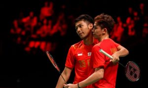 Fajar Alfian/Muhammad Rian Ardianto menjadi penentu kemenangan Indonesia atas Denmark pada semifinal Piala Thomas 2020. (BWF/Badminton Photo)
