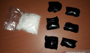 Barang bukti narkotika jenis sabu. (ANTARA/HO-Polres Karawang)