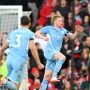 Man City Keluhkan Sikap Suporter Liverpool yang Meludah SELEBRASI: Pemain Manchester City, Kevin de Bruyne merayakan gol yang tercipta. (@ManCity/Twitter)
