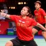 Greysia Polii/Arpiyani Rahayu saat berlaga melawan Jerman pada penyisihan Grup A Piala Uber 2020. (BWF/Badminton Photo)