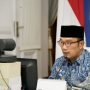 Gubernur Jabar Ridwan Kamil menjadi pembicara pada acara Web Binar ICMI Orwil Jabar