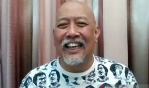 Komedian Indro Warkop dalam jumpa pers Lembaga Warkop DKI pada Rabu (5/10/2021) (ANTARA/Maria Cicilia Galuh)