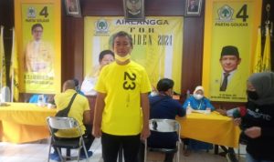 Ketua Panitia Pelaksanaan Gebyar Vaksinasi pada Partai Golkar Kota Cimahi, Budhi Setiawan.