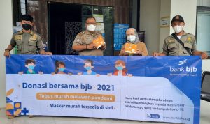 Sosialisasi Digital Bangking Bank bjb dengan menjual Masker murah.