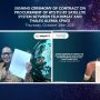 Direktur Utama Telkomsat Endi Fitri Herlianto (kiri) bersama President & CEO Thales Alenia Space Hervé Derrey saat penandatanganan kerja sama pembangunan High Throughput Satellite (HTS) antara Telkomsat & TAS di slot orbit 113 BT pada Kamis (28/10) dari lokasi masing-masing.