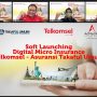 (Kiri-Kanan) Vice President Synergy Telkom Suhartono, Vice President Postpaid Consumer, International Roaming & Interconnect Telkomsel Bernadus Wahyu Wijayanto, Direktur AdMedika Dwi Sulistiani, dan Direktur Kepatuhan Asuransi Takaful Umum R. Melda Maesarach dalam acara soft launching Digital Micro Insurance pada Kamis (28/10).