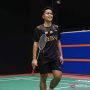 Atlet bulu tangkis tunggal putra Anthony Sinisuka Ginting dalam sesi latihan PIala Sudirman 2021 di Energia Areena, Vantaa Finlandia, Kamis (23/9/2021). ANTARA/HO-Humas PBSI/aa. (Handout Humas PBSI)