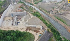 Proyek pembangunan Bendungan Leuwikeris di di Kabupaten Tasikmalaya dan Ciamis, Jawa Barat oleh Kementerian PUPR. ANTARA/HO-Kementerian PUPR
