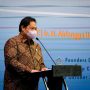 Menteri Bidang Perekonomian Airlangga Hartarto ketika menjadi narasumber sebuah seminar