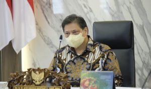 Menteri Koordinator Bidang perekonian Airlangga Hartato ketika memberikan sambutan berdirinya Monash University Australia