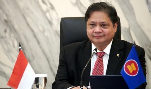 Mernteri Koordinato BIdang Perekonomian ketika menjadi pembicara antar menteri negara-negara ASEAN