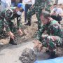 Kasdam III/Slw Brigjen TNI Darmono Susastro meletakan batu pertama pembangunan tahanan militer