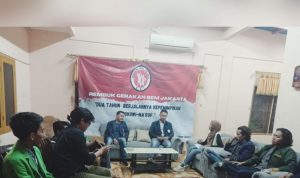 Rembuk BEM Jakarta membahas kinerja dua tahun pemerintahan Presiden Joko Widodo dan Wakil Presiden Mar'uf Amin di Jakarta, Minggu (24/10/2021l (ANTARA/HO-BEM JAKARTA)
