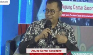 Tangkapan layar Kepala Sub Direktorat Pelayanan Hukum dan Lembaga Manajemen Kolektif, Direktorat Hak Cipta dan Desain Industri Kementerian Hukum dan HAM, Agung D Sasongko, pada sosialisasi perkembangan seni pertunjukan yang dipantau di Jakarta, Rabu. ANTARA/Muhammad Zulfikar