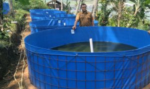 Keramba Jaring Darat untuk menggantikan Keramba Jaring Darat milik petambak ikan di KBB
