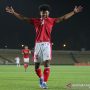 Penyerang tim nasional U-23 Indonesia Amiruddin Bagus merayakan gol yang dicetaknya ke gawang Tajikistan dalam laga uji coba di Stadion Republican Central, Dushanbe, Tajikistan, Selasa (19/10/2021). Pada pertandingan persiapan menuju Kualifikasi Piala Asia U-23 2022 itu, Indonesia menang dengan skor 2-1. (ANTARA/HO/PSSI)
