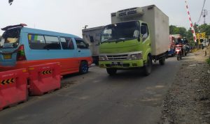 Perlintasan Kereta Api di Jalan Gatot Subroto Kota Cimahi yang akan dibangun Underpass.