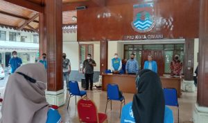 Suasana acara KNPI Kota Cimahi dalam memperingati sumpah pemuda di Pendopo DPRD Kota Cimahi, Kamis (28/10)(Intan Aida/Jabar Ekspres)