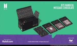 Jumpa pers peluncuran BTS Hangeul Message Chocolate bersama Ralali.com pada Jumat (8/10/2021) (ANTARA/Maria Cicilia Galuh)
