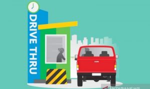 Ilustrasi program layanan drive thru Dinas Penanaman Modal dan Pelayanan Terpadu Satu Pintu (DPMPTSP) Kabupaten Bogor, Jawa Barat. (ANTARA/HO-Pemkab Bogor)