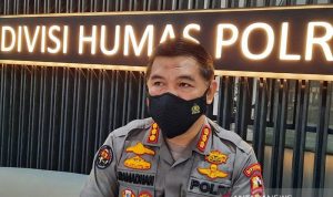 Kepala Bagian Penerangan Umum (Kabagpenum) Divisi Humas Mabes Polri Kombes Pol Ahmad Ramadhan, Kamis (8/7/2021). (ANTARA/Laily Rahmawaty/am.)