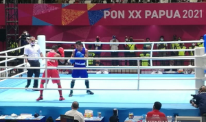 Petinju Jabar Walmer Pasiale Berhasil Tumbangkan Juara Bertahan