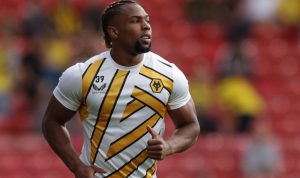 Pemain sayap Wolverhampton asal Spanyol, Adama Traore. ANTARA/Reuters/ANDREW COULDRIDGE.