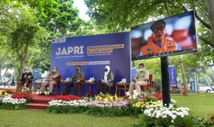 Acara Jabar Punya Informasi (Japri) yang di gelar di halaman Gedung Sate mengangkat tema penanganan bencana di Jabar