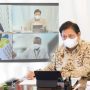 Menteri Koordinator Bidang Perekonomian Airlangga Hartarto ketika menggelar rapat terbatas tentang evaluasi PPKM