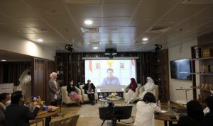 Menko Airlangga Tawarakan KEK Kepada Investor di Dubai Expo 2021 Menteri Koordinator Bidang Perekonomian Airlangga Hartarto ketika presentasi untuk menawarkan investasi di Dubai Expo 2021