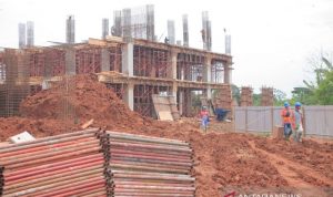 Pembangunan RSUD di Parung, Kabupaten Bogor, Jawa Barat. (ANTARA/M Fikri Setiawan)