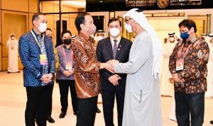 National Day Indonesia Hadir di Pameran Dubai Expo 2020 Presiden Joko Widodo ketika berada di Dubai Uni Emirate Arab