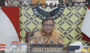 Tangkapan layar Menteri Koordinator Bidang Politik, Hukum, dan Keamanan Republik Indonesia Mahfud MD menyampaikan pengantar pada agenda Mendengarkan Keterangan DPR dan Presiden (III) dalam Sidang Perkara Nomor 47/PUU-XIX/2021 yang disiarkan di kanal YouTube Mahkamah Konstitusi RI, dan dipantau dari Jakarta, Selasa (16/11/2021). ANTARA/Putu Indah Savitri