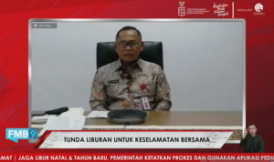 Tangkapan layar Deputi Bidang Koordinasi Pemerataan Pembangunan Wilayah dan Penanggulangan Bencana Kemenko PMK Letjen TNI (Purn) Dr. Sudirman dalam diskusi virtual, Jakarta, Selasa (30/11/2021) (ANTARA/Prisca Triferna)