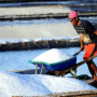 Tak Laku Dijual, Stok Garam Lokal Karawang Melimpah Ilustrasi produksi garam. (ANTARA FOTO/Saiful Bahri/dok)
