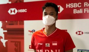 Anthony Sinisuka Ginting siap berlaga di turnamen Indonesia Masters 2021 di Nusa Dua, Bali, 16-21 November. (Antaranews/Roy Rosa Bachtiar)