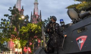 Dokumentasi pengamanan Natal dan Tahun Baru di Jakarta. ANTARA FOTO/Hafidz Mubarak A