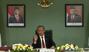 Tangkapan layar Menteri Investasi/Kepala BKPM Bahlil Lahadalia. (ANTARA/Ade Irma Junida)