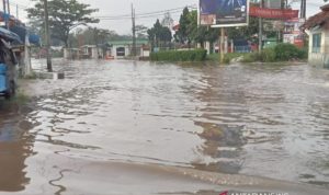 Banjir melanda wilayah Kecamatan Dayeuhkolot di Kabupaten Bandung, Jawa Barat. (ANTARA/HO-BPBD Kabupaten Bandung)