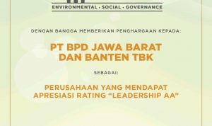 bank bjb Raih Leadership AA dalam ESG Disclosure Awards 2021