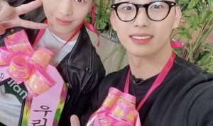 Sungjae dan Hyunsik resmi menyelesaikan wajib militer (wamil). Foto: twitter OFFICIALBTOB