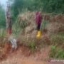 Jalan penghubung antar kabupaten di Cianjur, Jawa Barat, tepatnya di Kecamatan Takokak, sejak satu pekan terakhir belum dapat dilalui karena tertimbun longsor sepanjang 20 meter dengan ketinggian hingga 2 meter. ANTARA POTO. (Ahmad Fikri)