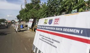 DPUPR Depok Revitalisasi Trotoar Margonda Raya Revitalisasi trotoar Jalan Margonda. ANTARA FOTO/Asprilla Dwi Adha/hp.
