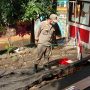 Dok. Lokasi tanah amblas di Jl. Jatiwangi Raya, Kecamatan Antapani, Kota Bandung. Sabtu (27/11). Foto. Sandi Nugraha